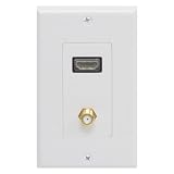 GE 87637 HDMI Plate Coax Combo