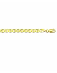 14k Solid Yellow Gold Mariner Link Chain 24" 4.5mm