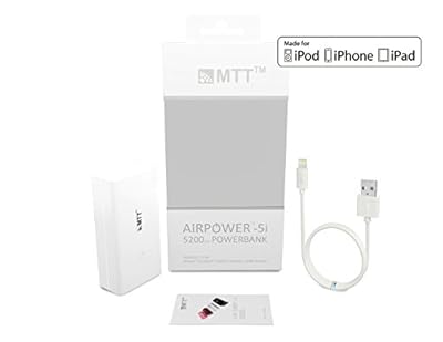MTT Airpower-5i 5200 mAH Powerbank along with Apple MFI Certified lightning Cable - Premium Quality Powerbank...