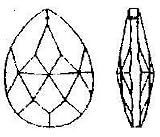 50mm Swarovski Strass Teardrop Crystal Prisms #8721-50