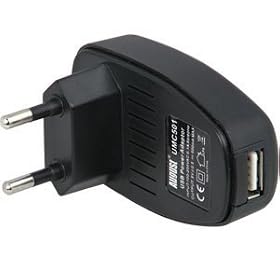 August UMC501 Adaptateur secteur universel USB 500mA avec prise europ�enne pour iPod, PDA, lecteurs MP3 / MP4, t�l�phones portables, etc.