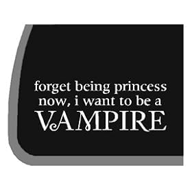 Twilight: I Want To Be A VAMPIRE Car Decal / Stickers