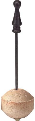 Black Soapstone with Handle and Rod - 9.25 x 2.25 inch
