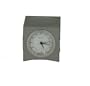 Clock w/ Thermometer and Hygrometer in Brushed Steel