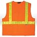 ERB 14544 S17P Class 2 Safety Vest with High Gloss Trim, Orange, X-Large