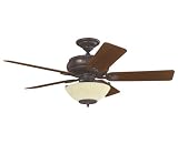 Hunter Ceiling Fans 21894 Westover Four Seasons Heater Fan - Light Kit Remote Indoor Fan 52'