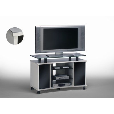 Maja 73654235 TV-DVD-Center 997 x 644 x 450 mm wei&szlig; uni - Schwarzglas