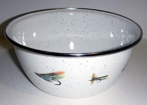 Golden Rabbit Fishing Fly Salad Bowl