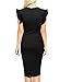 Miusol Women's Business Retro Ruffles Slim Cocktail Pencil Dress (Small, Black)