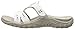 Skechers Women's Reggae Trench Town Slide Sandal, White Leather, 8 M US