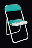 Folding Chair Metal Portable Foldable for Indoor or Outdoor, Dining Rm & Kitchen Padded Vinyl Turquoise