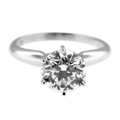 2.01 ct. Round-Cut Diamond Solitaire Ring (G, VS2)