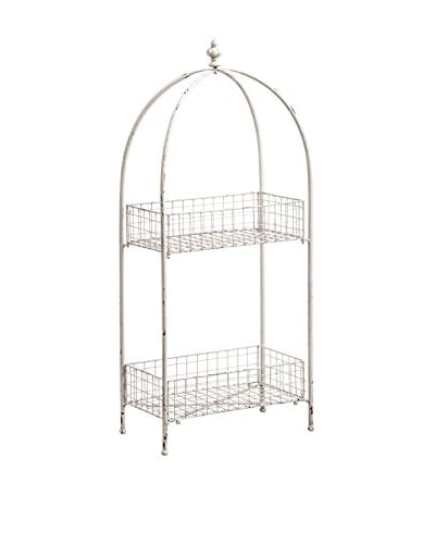 Metal Loft Contenitore 2 Cestelli Bianco