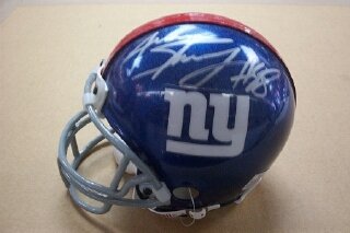 Jeremy Shockey Autographed/Hand Signed Giants Mini Helmet