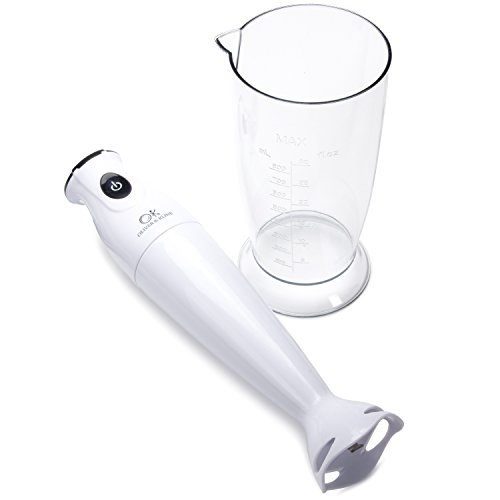 Hand Blender with Mixing Cup Electric Hand Held Immersion Mixer Stainless Steel Best for
