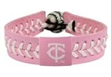 Minnesota Twins MLB Pink Baseball Seam Bracelet