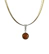 Necklace / Pendant - XP-53 - Genuine Handmade Dichroic Glass Pendant Hung on a 16" Stainless Steel Gold Colored Multi-Strand Cord + 2" Extension Chain ~ .925 Sterling Silver