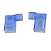 uxcell 10 Pcs Blue Full Insulated Female Spade Crimp Flag Connector Terminal FLDNY 2-250