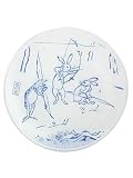 鳥獣戯画 ガラス香皿 丸 弓矢