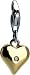 Gold-Plated Mini Heart Sterling Silver Diamond Charm by Hot Diamonds