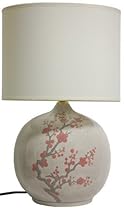 Huge Biggest Discount Bargain Mark Down Sale - 20" Cherry Blossom on Ivory Crackle Oriental Vase Table Lamp