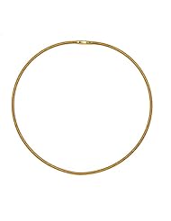 18K Yellow Gold Twisted Wire 2.4mm Necklace 18 Inch