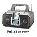 Insignia NS-B3112 - Boombox with iPod cradle - radio / CD / MP3 - black