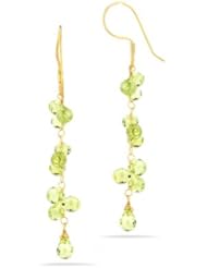 10.10 Cts Peridot Earrings in 18K Yellow Gold
