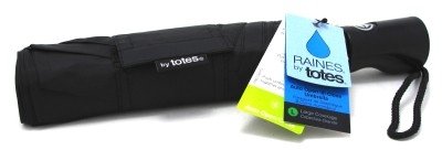 totesRaines Umbrella Auto Open & Close 11 Inch Large (Black) (2 Pack)