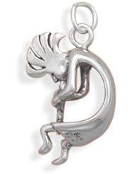 25x19mm Kokopelli Charm .925 Sterling Silver