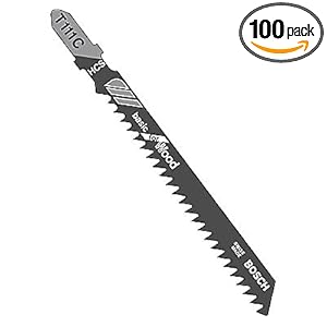 Bosch T101AO100 3-Inch, 20TPI, HCS Bosch Shank Jigsaw Blade, 100 Pack