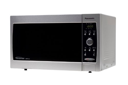 Panasonic NN-GD379SEPG Inverter-Mikrowelle / 850 Watt / Grill 1100 Watt / 20 L Garraum / Acryl grau / 13 Gewichtsautomatikprogramme
