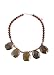 Barse Silver Overlay Bronzite Slab Necklace