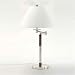 Lite Source LS-3825SS/WHT Oscar One Light Table Lamp in Steel