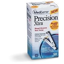 Abbott Precision Xtra Blood Glucose Test Strips, Box of 100