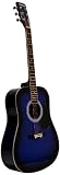 Huntington GA41PS-BLS Blueburst Dreadnaught Steel String Acoustic Guitar with 1 String Winder, 2 String Sets and 3 Premium Picks