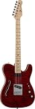 Luna Deco Series Semi-Hollow TLE Electric Guitar - Red