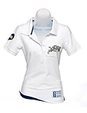 NCAA Navy Women's Collar Scholar Polo Shirt, White, X-Large