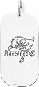 Sterling Silver NFL Tampa Bay Buccaneers Logo Dog Tag Charm