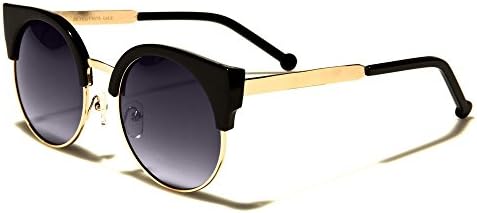 IV Women's Cat Eye Retro Vintage Round Metal Frame Sunglasses