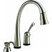 Image of Delta 980T-SSSD-DST Pilar Single Handle Pull-Down Kitchen Faucet with Touch2O Technology and Soap Dispenser, Stainless
