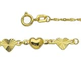 9-10 14k Yellow Gold Ankle Bracelet