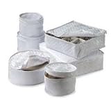 6-Piece Quilted China Storage Set White