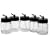 SprayMaster Airbrush Glass Bottles 22cc with connector for Dual Action Airbrush and Badger models 150,155 and 200, set of 5 pcs - ABK1005