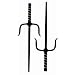 Sai 18" Round Black (2) - Valor 55, Martial Arts Sais