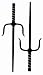 Sai 18" Round Black (2) - Valor 55, Martial Arts Sais