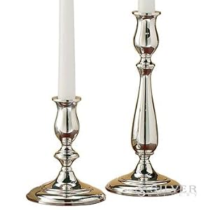 Empire Sterling Plain Border Candlestick - 9-3 8 by Empire Silver