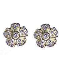 14k Diamond Small Daisy Earrings (0.22 ct.tw.)
