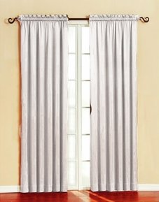 84 Length Solid Blackout Thermal Insulated Lined Curtain - Beige