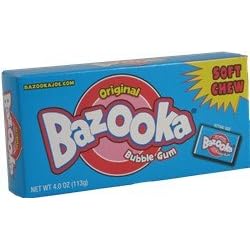 Bazooka Bubble Gum Party Box 4 oz 12 boxes by Bazooka